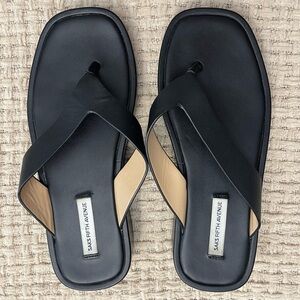 Saks Fifth Avenue Black Minimalist Sandals